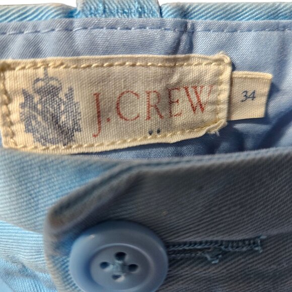 J. Crew Mens Light Blue Cotton Casual Chino Shorts Size 34 - Picture 6 of 6